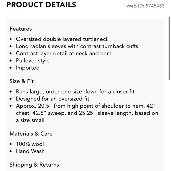 rag & bone Cream Turtleneck Sweater - Picture 5 of 5